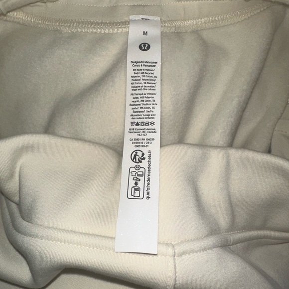 Lululemon Cream Big Cozy Wide-Leg Pants - Picture 4 of 4